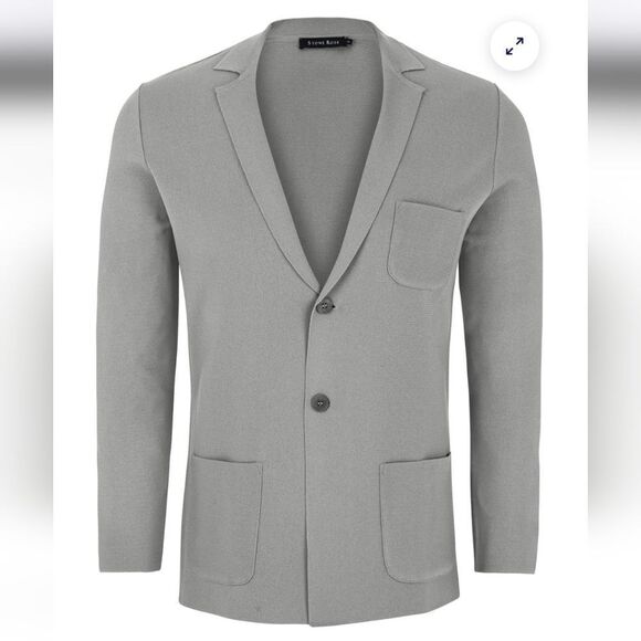 Stone Rose Gray Sport Coat with Notched Lapels - Picture 1 of 7